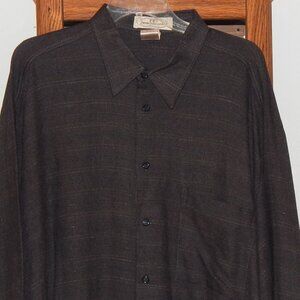 NWT $110 Dark Brown L/S Shirt PRONTO UOMO by FIRENZE XL / 54 Made In Ita…